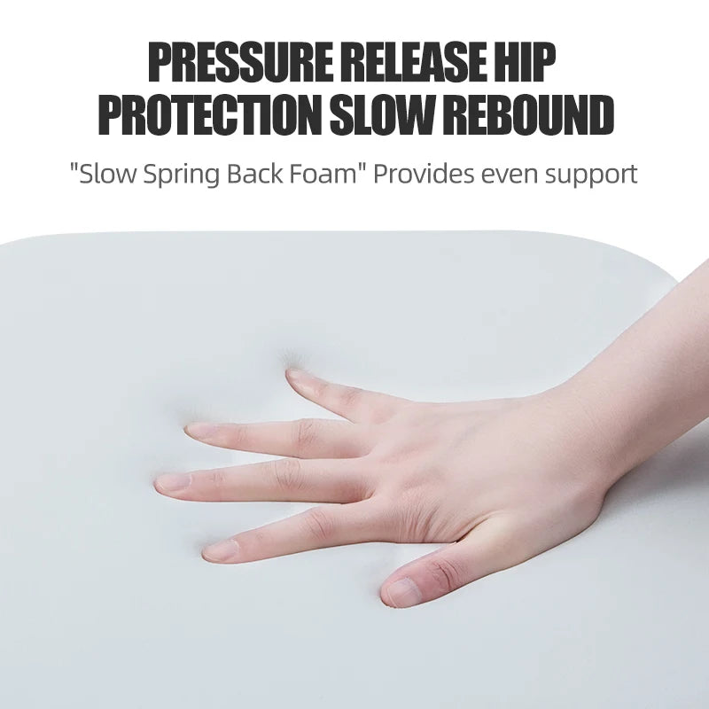 Ergonomic Memory Foam Seat Cushion for Office & Student Use - Hemorrhoid Relief and Lumbar Support