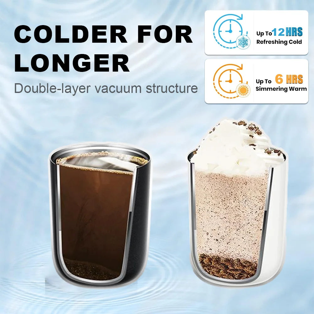 Mini 220ml (7.4 fl oz) Insulated Stainless Steel Travel Mug, Vacuum Coffee Tumbler, Portable Thermos