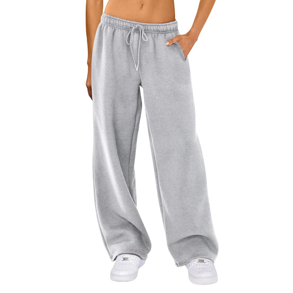 Women's High Waist Wide Leg Joggers - Y2K Baggy Drawstring Sweatpants, Casual Athletic Trousers