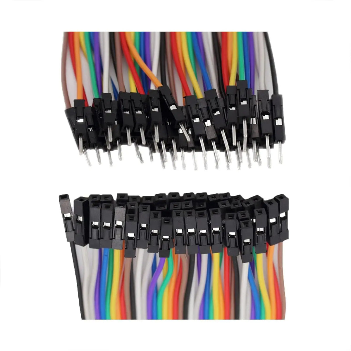 120pcs 40-Pin Dupont Jumper Wire Kit 10cm/20cm Male/Female Multicolor Ribbon Cables