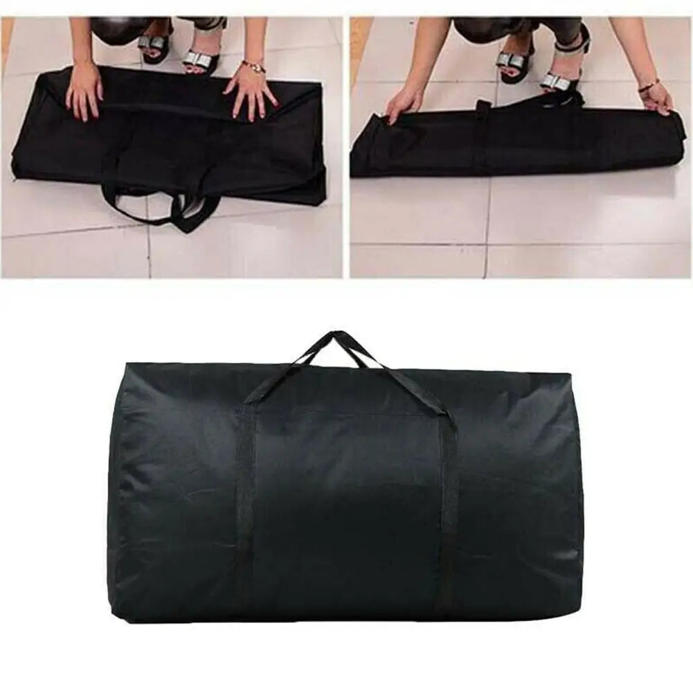 Large Waterproof Foldable Travel Clothes Storage Bag - Zippered Oxford Luggage Organizer 80 x 48 x 25 cm (31.5 x 18.9 x 9.8 in)