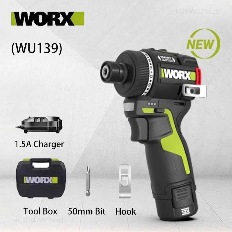 Cordless Brushless Impact Driver Drill Rechargeable High-Torque Screwdriver with Metal Chuck