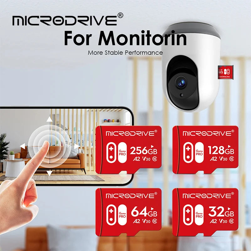 High-Speed microSDXC Memory Card 32/64/128/256GB U3 A1 for Phone, Camera, Tablet, Drone