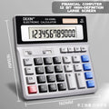 Large Screen 12-Digit Financial Tax Calculator — Dual Power, Clear Keys for School & Office