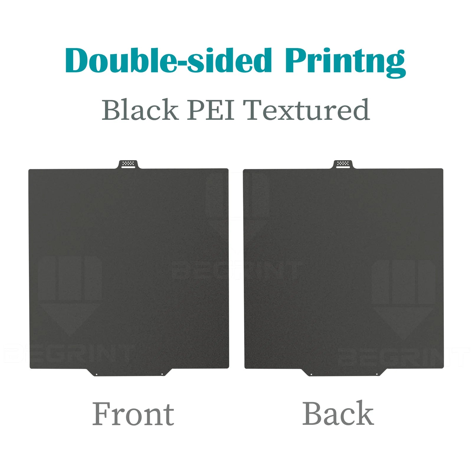 Double-Sided Spring Steel Build Plate — PEI/PET Carbon Fiber Heatbed Surface for 3D Printers