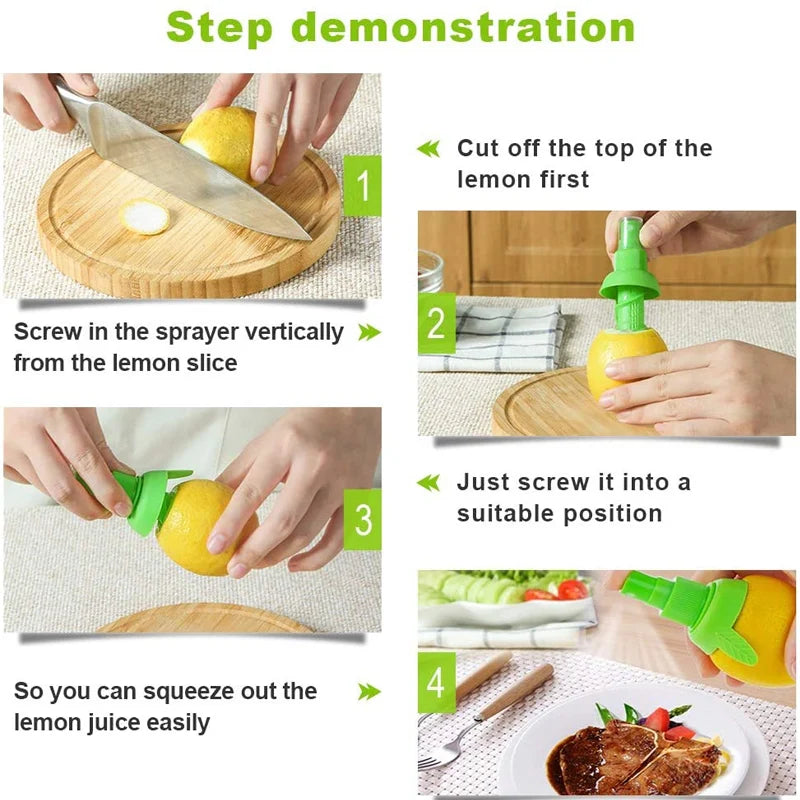 Manual Citrus Sprayer Hand Juicer, Lemon & Orange Fruit Squeezer Mist for Salad and Cooking