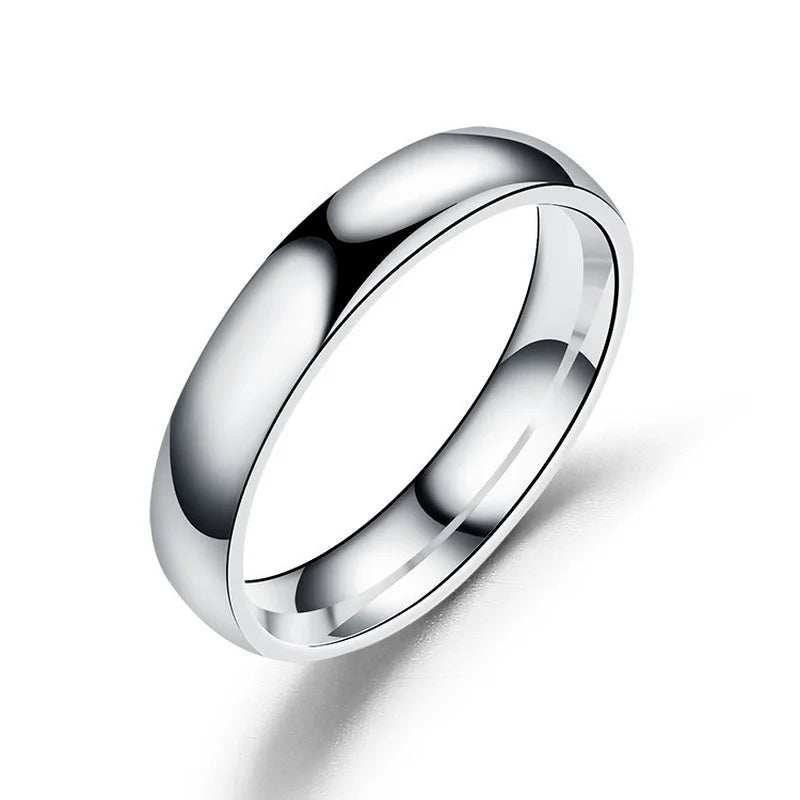 Unisex 6mm (0.24 in) Stainless Steel Wedding Band – High Polish Hypoallergenic Couples Ring (Steel, Black, Gold, Rose Gold)