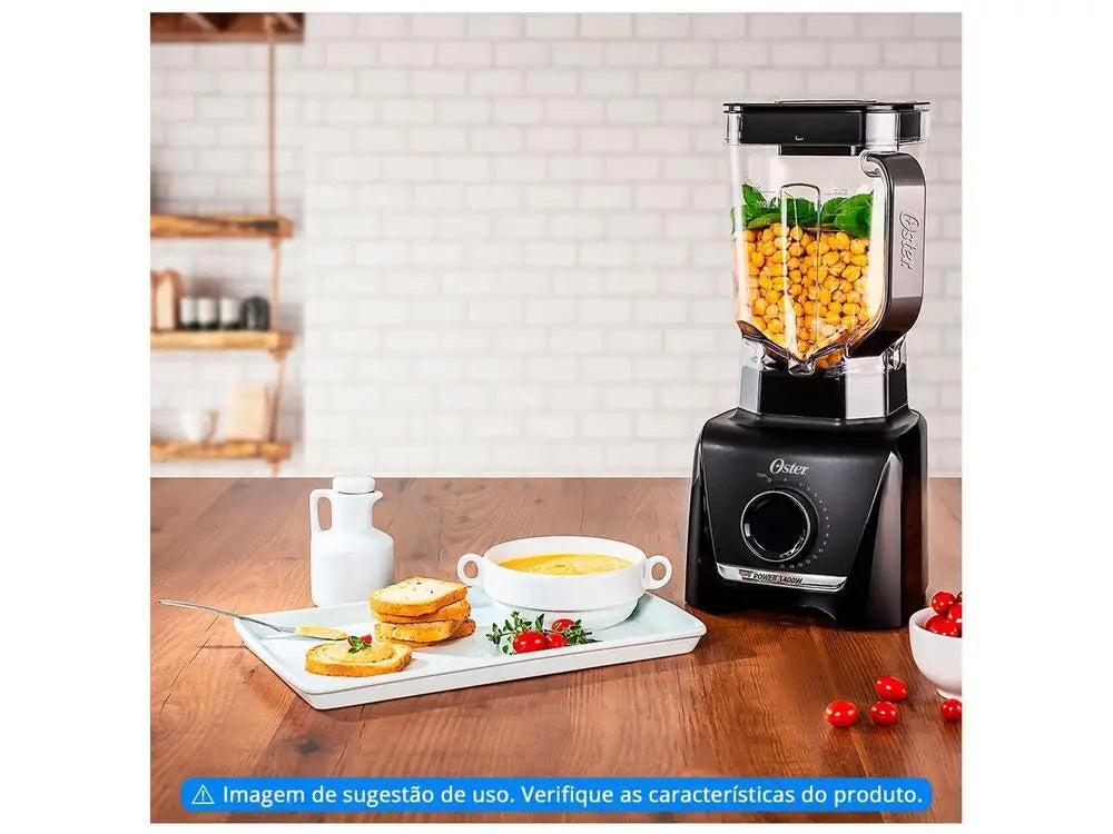 1450W Black Countertop Blender 2L Jar 220V – 15 Speeds, 4 Stainless Steel Blades