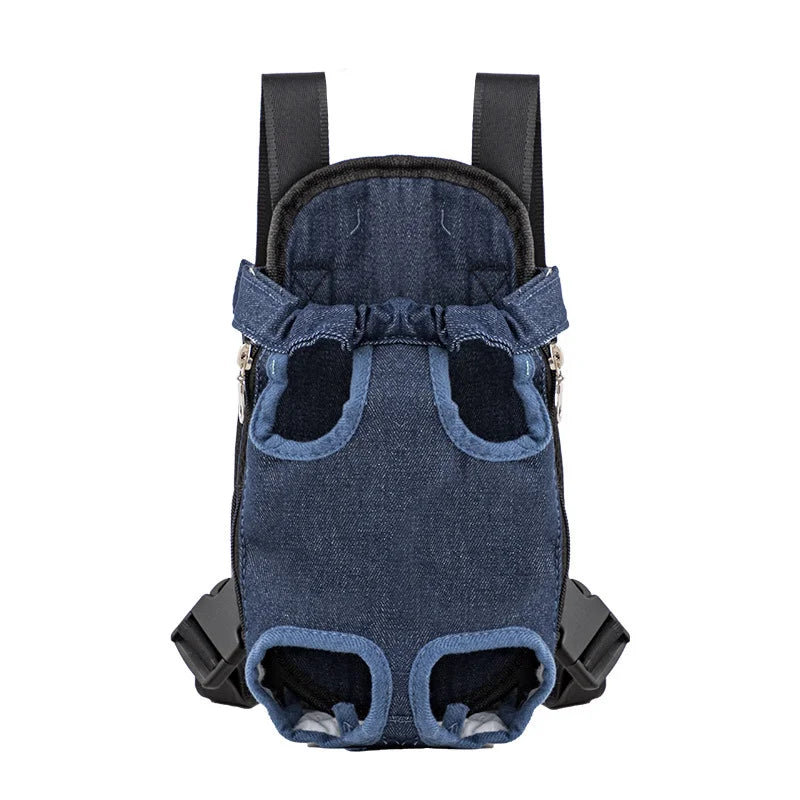 Adjustable Double-Shoulder Pet Carrier Backpack – Breathable Cat & Small Dog Travel Bag, Hands-Free Hiking Carrier