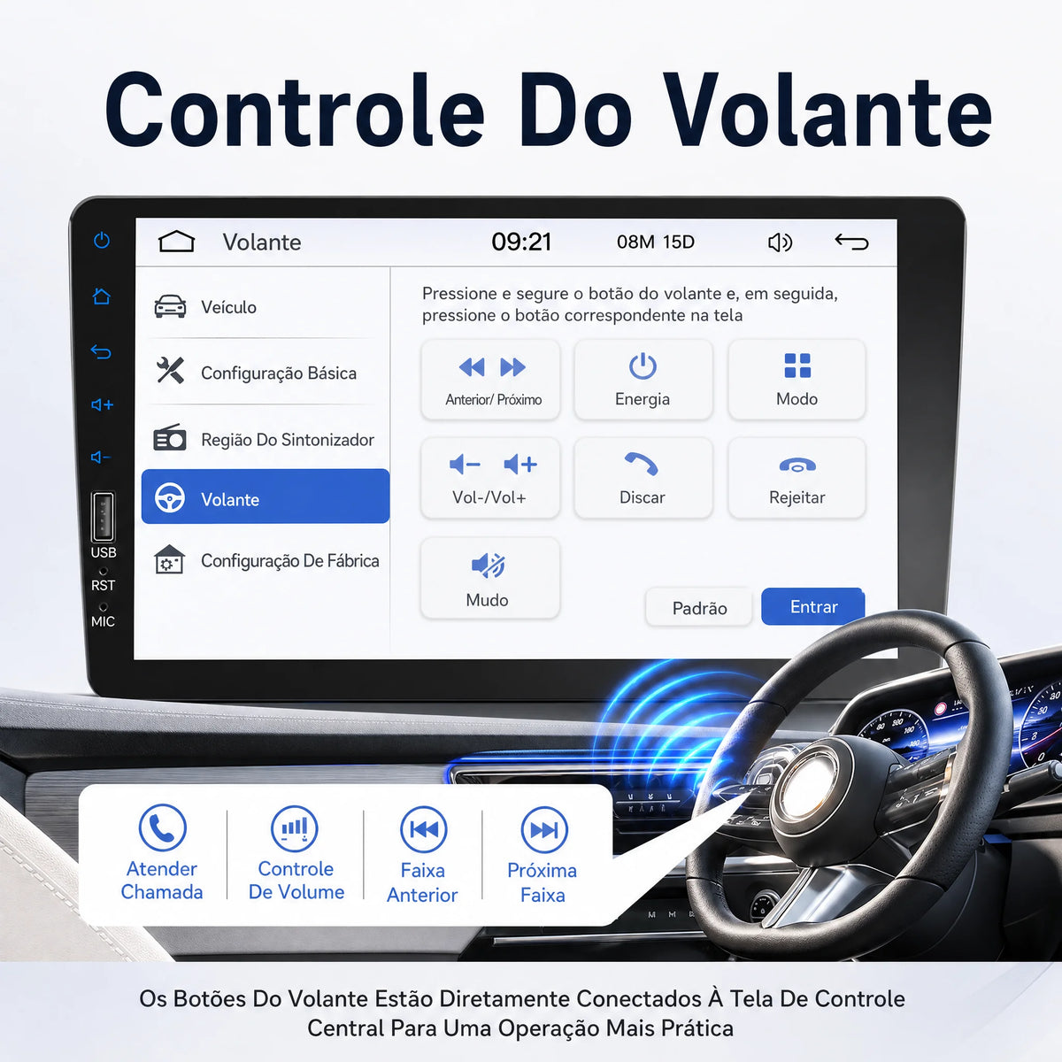 9-Inch (23 cm) 1-DIN Car MP5 Stereo Bluetooth Touchscreen Radio Mirror Link FM Multimedia Player