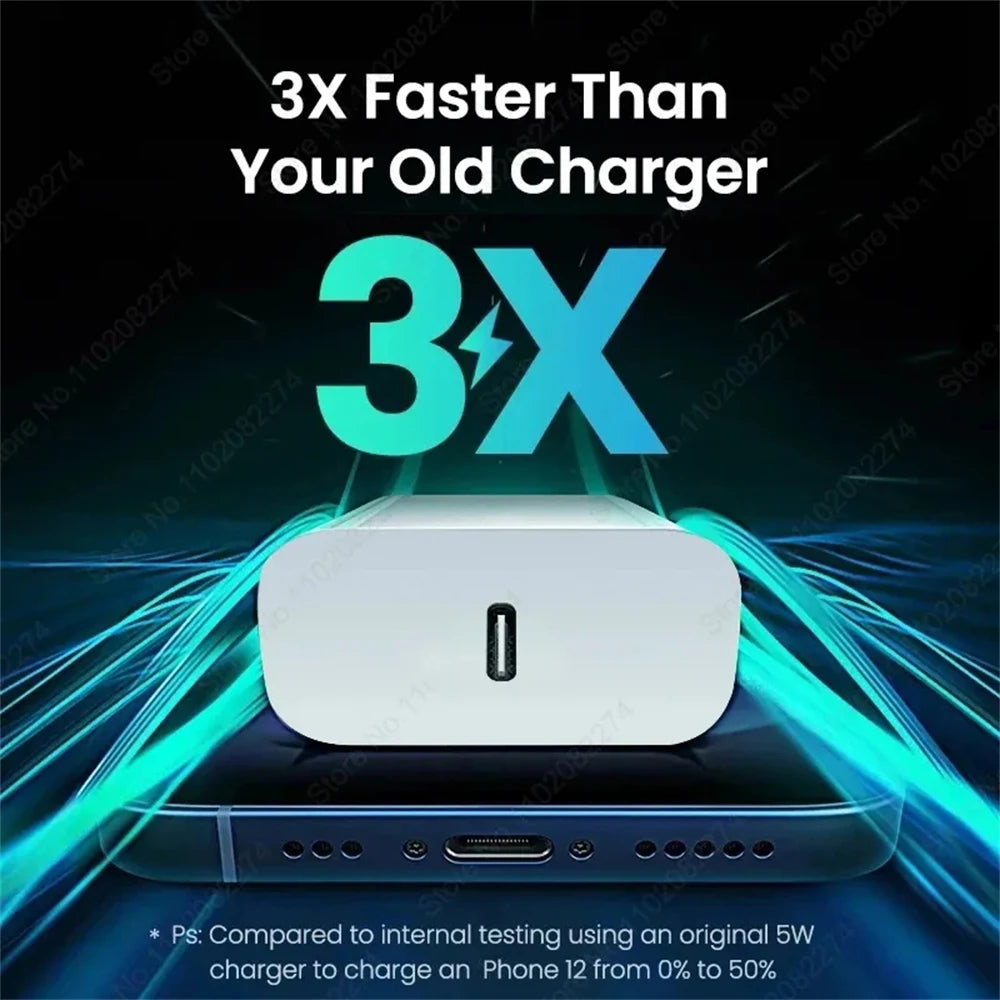 40W USB-C Fast Charger for iPhone - PD Quick Charge Power Adapter with 1 USB-C Port