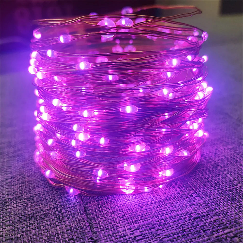 Outdoor Solar LED Fairy String Lights 32 m (105 ft) 300 LED Copper Wire Waterproof IP66 8 Modes Garden Patio Christmas