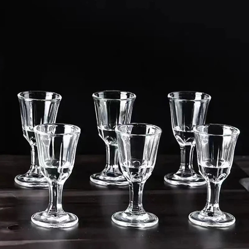 6-Pack 10ml (0.34 fl oz) Clear Shot Glasses - Mini Glass Shooter Cups for Party & Home Bar