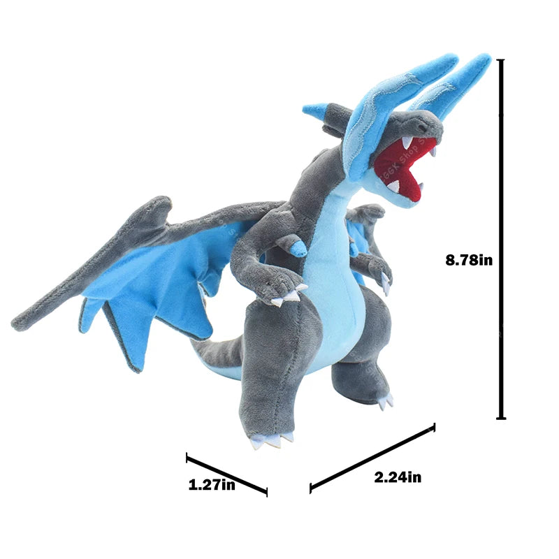 Mega Charizard Plush Toy – 22 cm (8.7 in) Stuffed Cotton Doll for Kids & Collectors