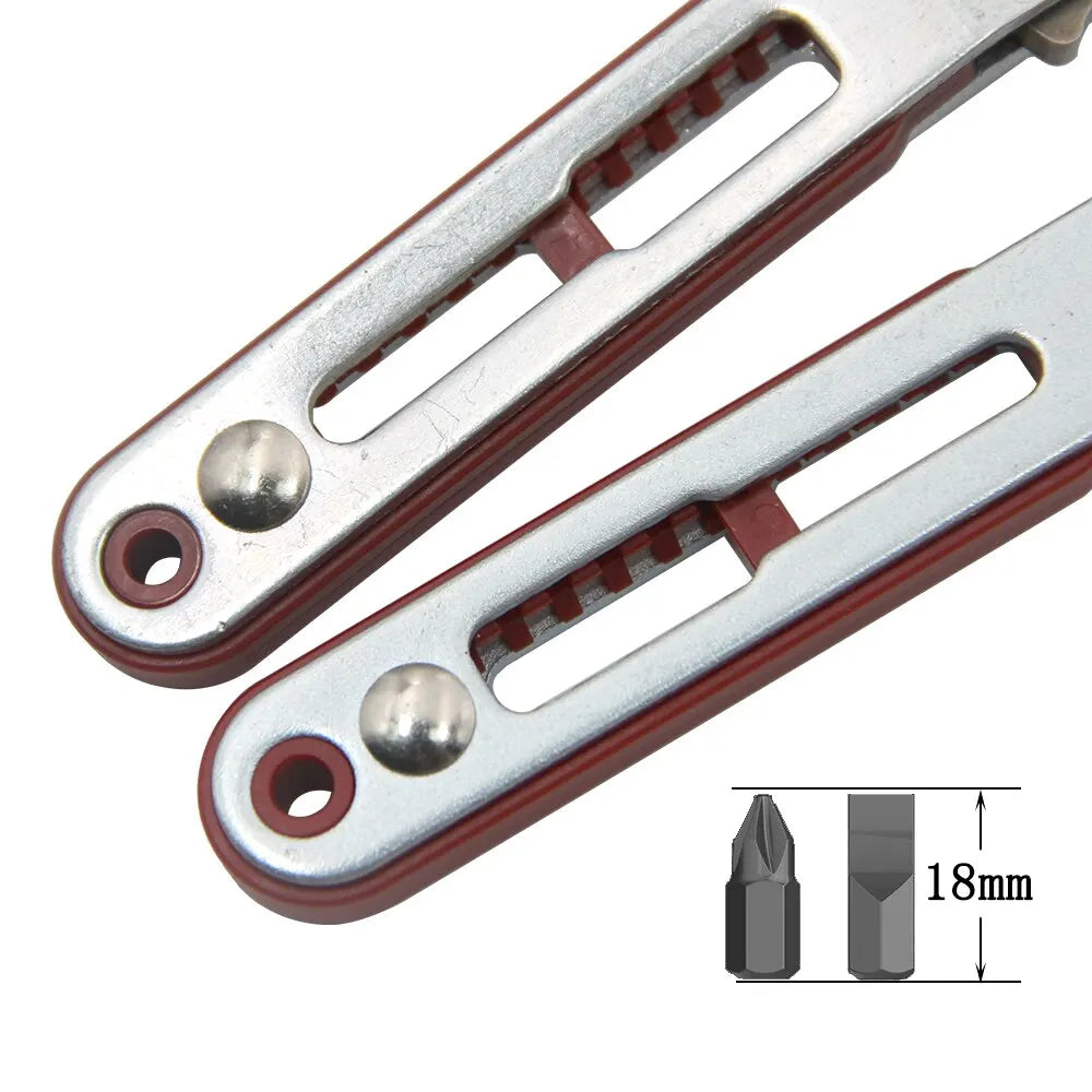 Bidirectional Ratchet Elbow Screwdriver 4.06 in (103 mm), Compact Multipurpose Handle for Flathead Phillips and Slotted Bits