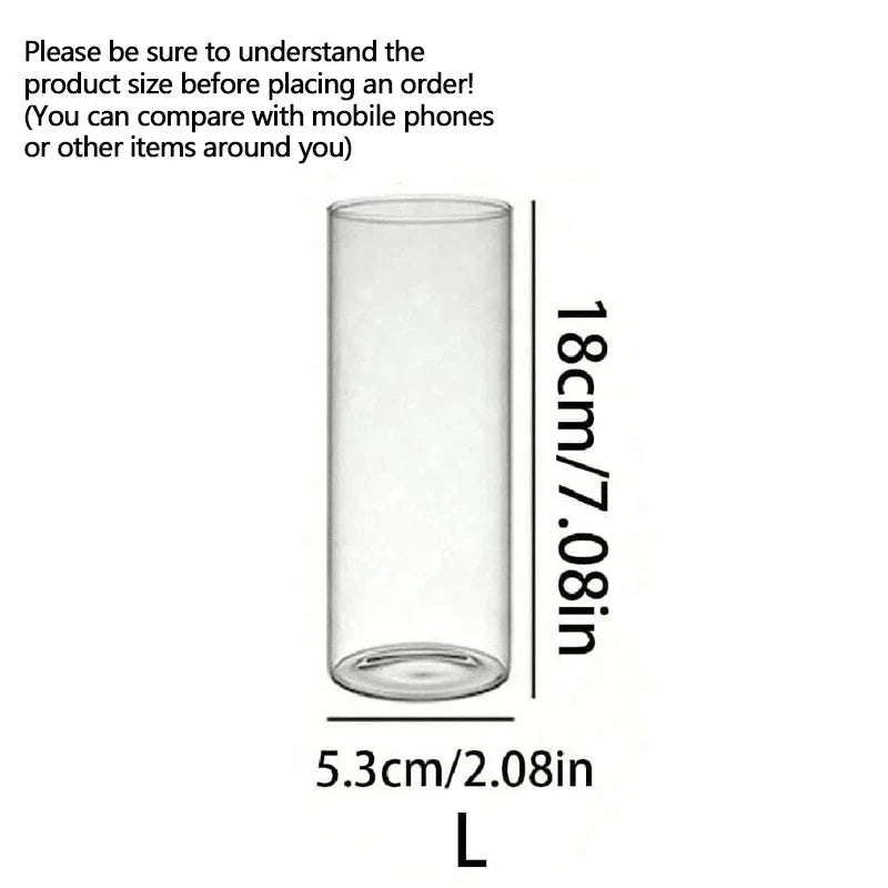 Clear Cylinder Borosilicate Glass Candle Holder Pillar Vase for Wedding & Party Centerpieces (Candles Not Included)