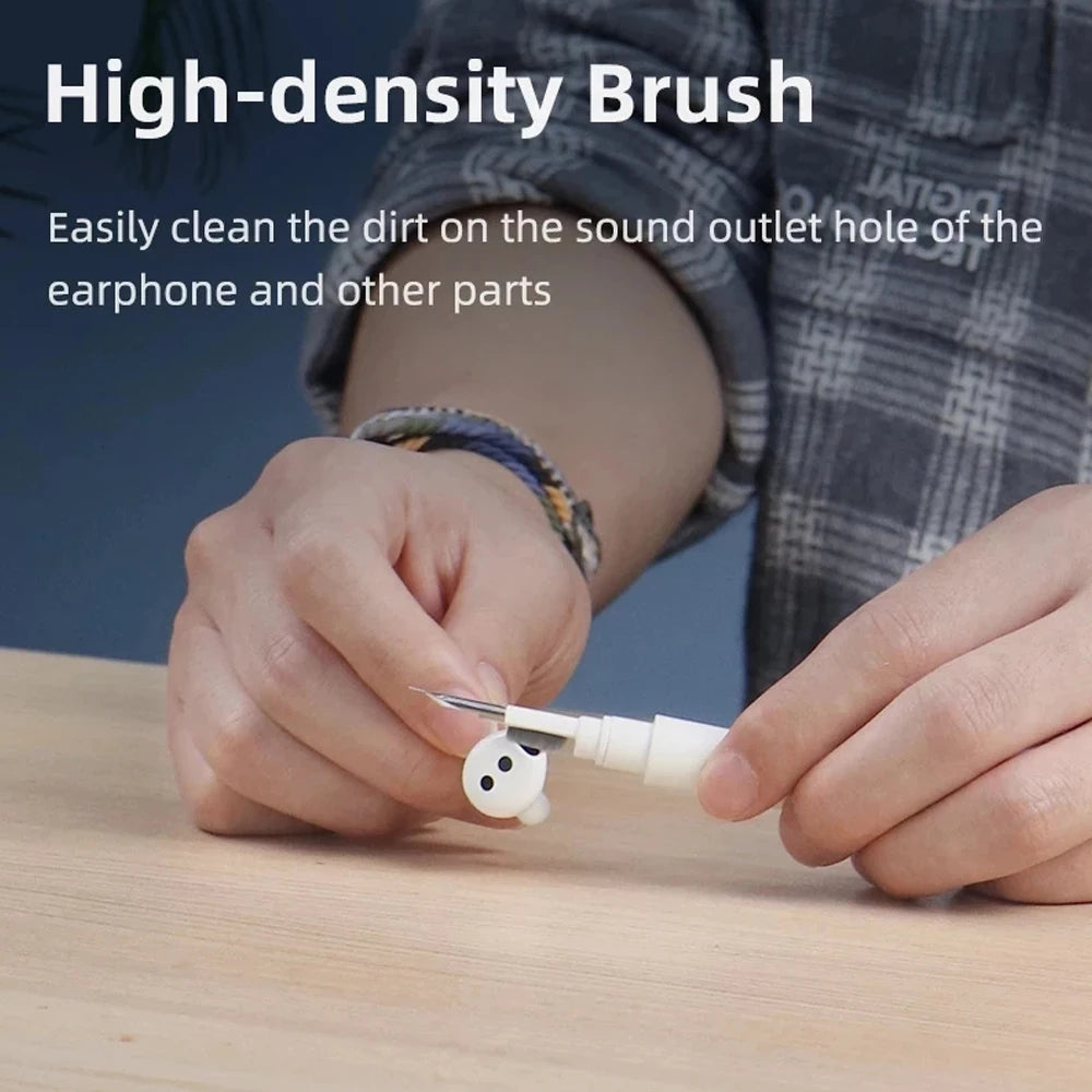 3-in-1 Earbud Cleaning Pen Kit – Wireless Earbuds Case & Charging Port Cleaner with Microfiber Brush