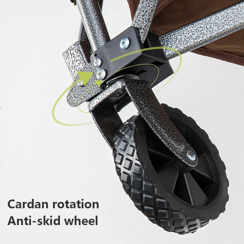 Heavy-Duty Portable Folding Wagon – Collapsible Large Capacity Camping & Outdoor Trolley for Shopping, Picnic, BBQ, Fishing
