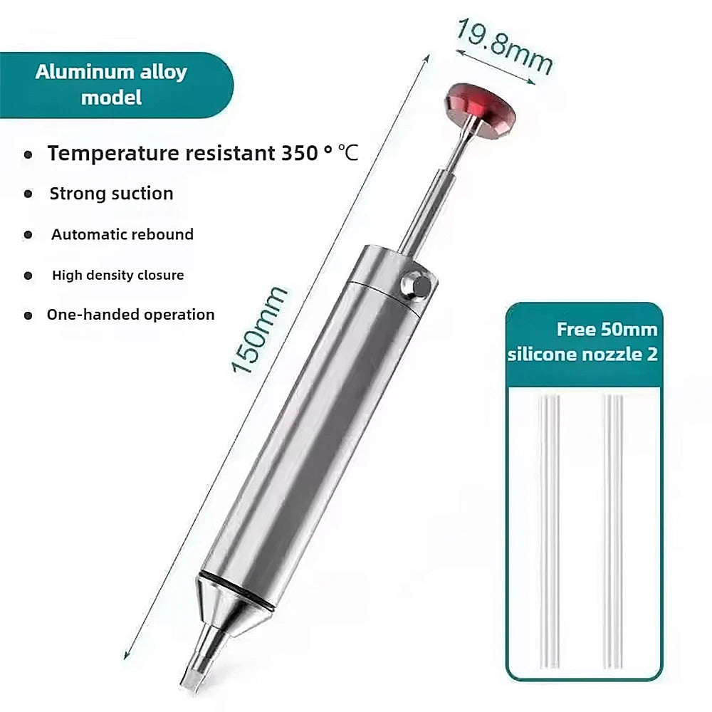 Aluminum Alloy Manual Desoldering Pump Solder Sucker Vacuum Tin Remover for PCB Repair