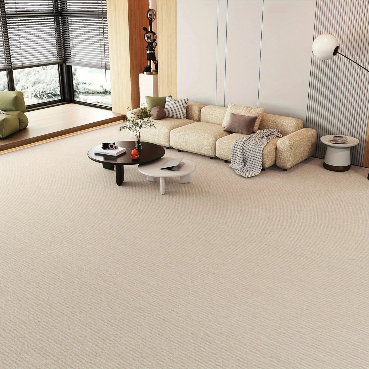 Self-Adhesive Solid Carpet Runner 50 cm x 2 m (19.7 in x 78.7 in) – Water-Absorbent Non-Slip Floor Mat for Kitchen, Bathroom, Bedroom, Living Room