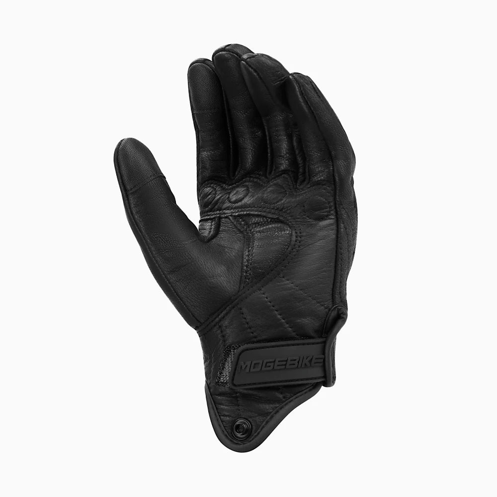 Goatskin Leather Motorcycle Gloves for Men & Women - Full-Finger Moto Gloves for Motorcycles & Electric Bikes (S-XXXL)