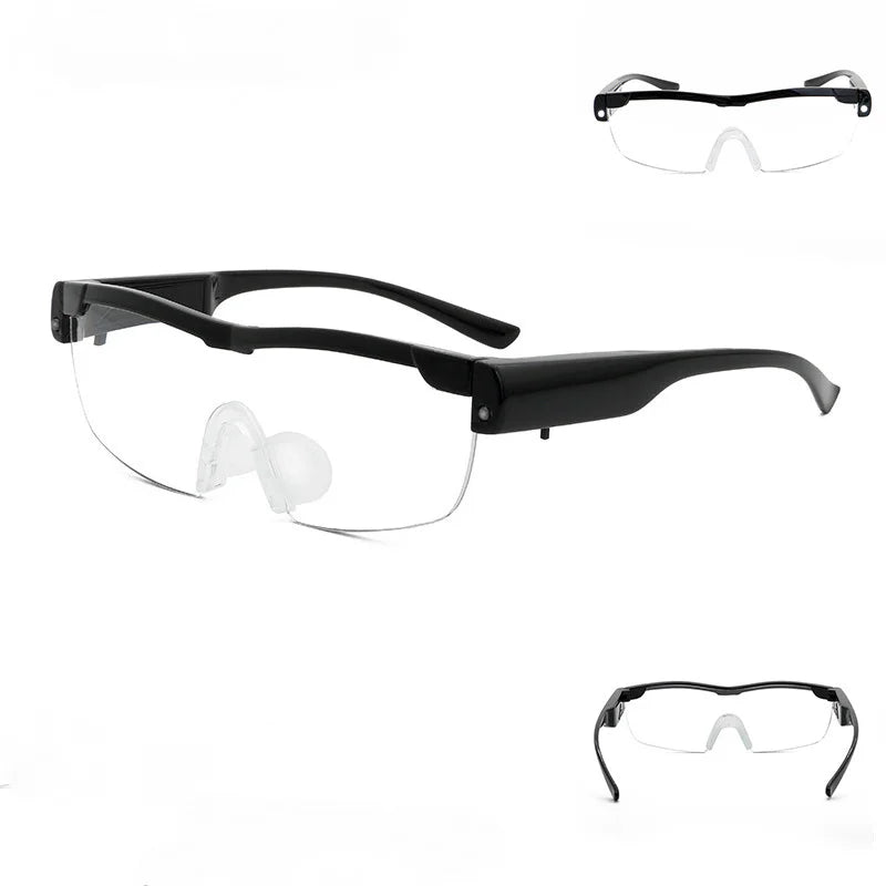 2.5x Headband Magnifier with 2 LED Lights — Hands-Free Reading & Repair Magnifying Glasses (Acrylic Lens)
