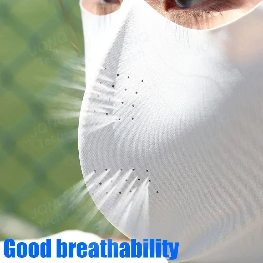 UPF50+ Ice Silk Neck Scarf Face Mask – Breathable Sun Protection Gaiter for Cycling & Outdoor Sports