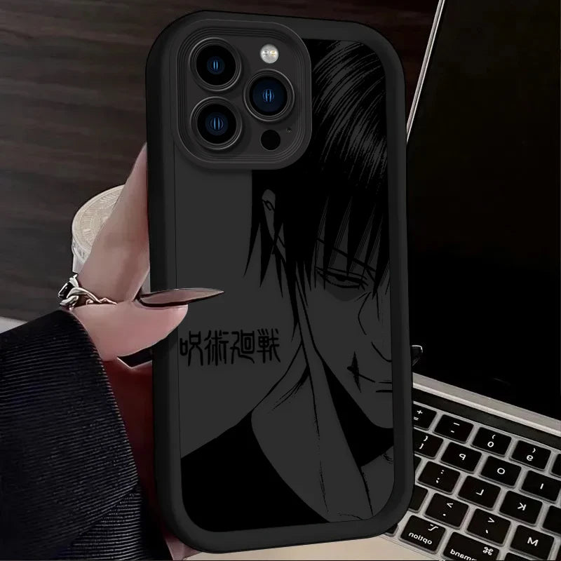 Jujutsu Kaisen Anime Soft TPU Phone Case – Shockproof Anti-Scratch Cover Compatible with Edge 70, Edge 60/50 Series, G86/G85/G84/G75/G60/G56/G54/G35/G34/G32/G24/G15/G14/G05, E13/E14/E22/E32/E40, G Play 5G