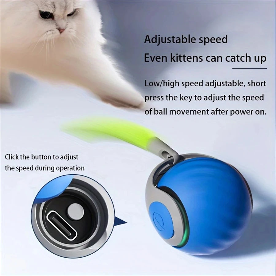 Interactive USB Rechargeable Cat Toy Ball view 3