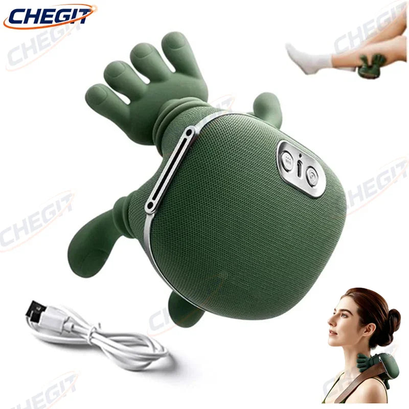Shiatsu Neck & Shoulder Massager Battery-Powered Electric Kneading Deep Tissue Neck and Back Massager