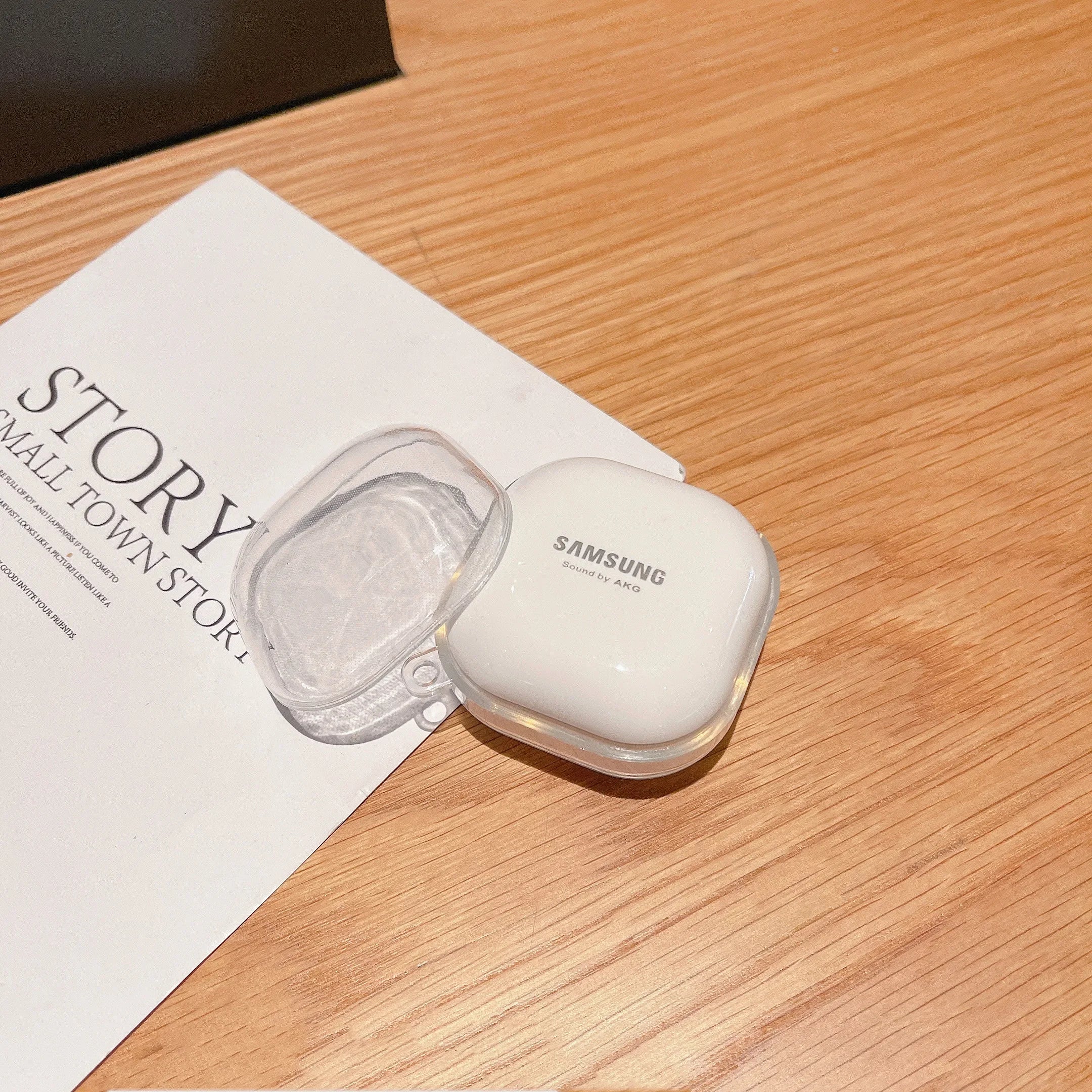 Clear TPU Earbud Case Compatible with Buds Live, Pro 2, FE - Soft Protective Cover