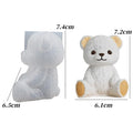 Smiling Teddy Bear Silicone Mold — 3D Candle, Soap, Resin & Ice Cube DIY Craft Mold for Home Decor & Gifts