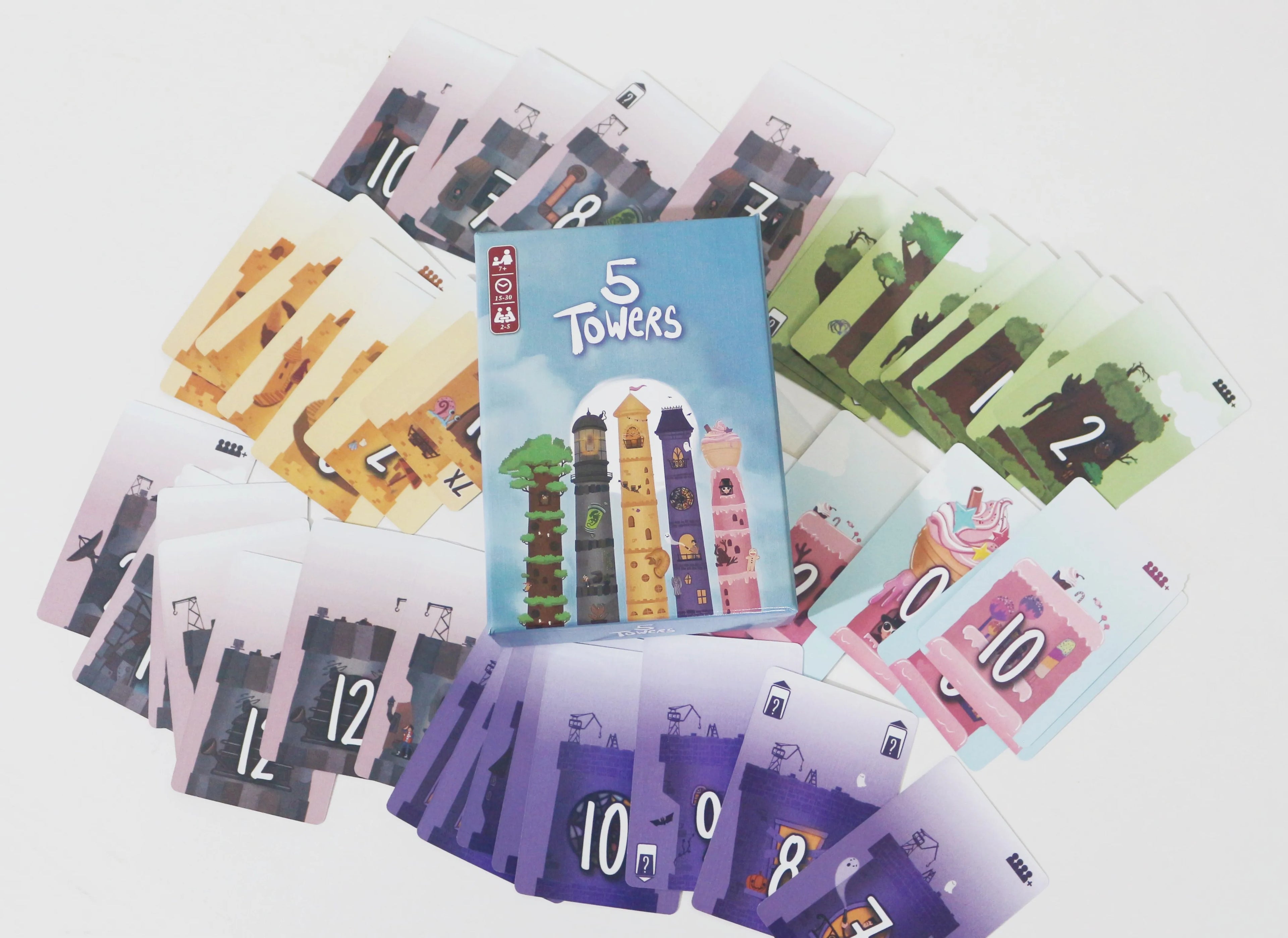 5 Towers Card Game for 2-6 Players, Fast-Paced Party & Strategy Game