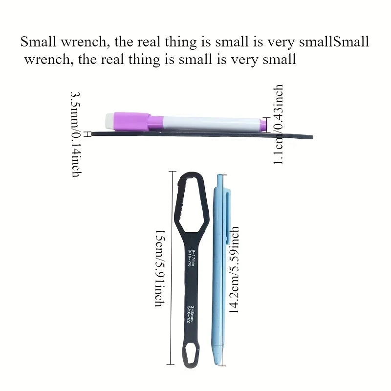 Universal Double-Ended Self-Tightening Ratchet Wrench Spanner 3–17mm (0.12–0.67 in)