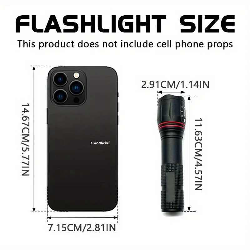 395nm UV LED Flashlight Rechargeable Zoomable - Portable Pet Urine & Bed Bug Detector, Money and Scorpion Finder