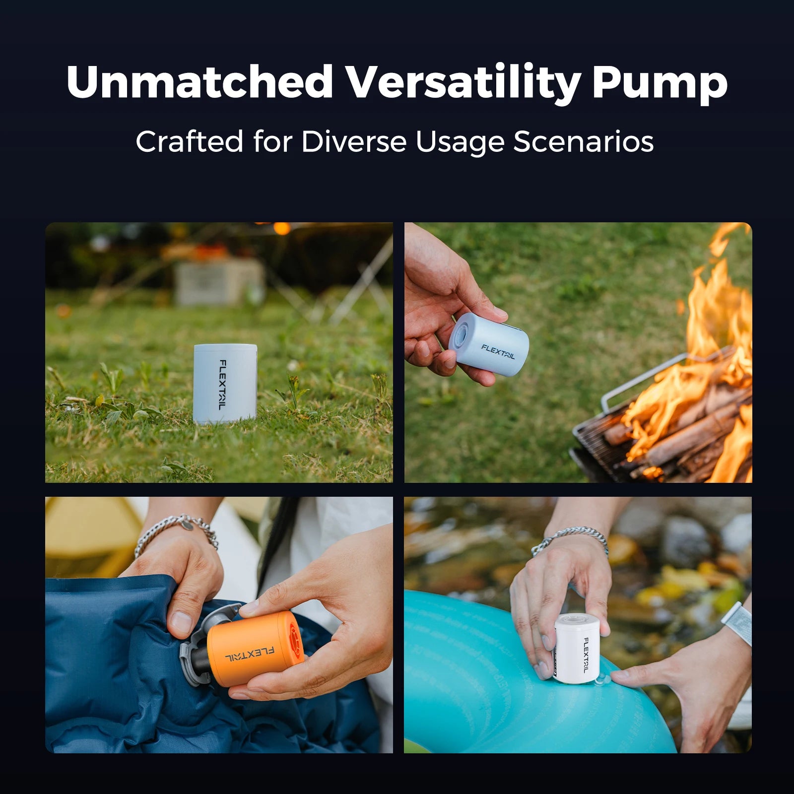 Mini 4 kPa (0.58 psi) Rechargeable Electric Air Pump – Portable Inflator for Air Beds, Sleeping Pads, Pool Floats & Vacuum Bags