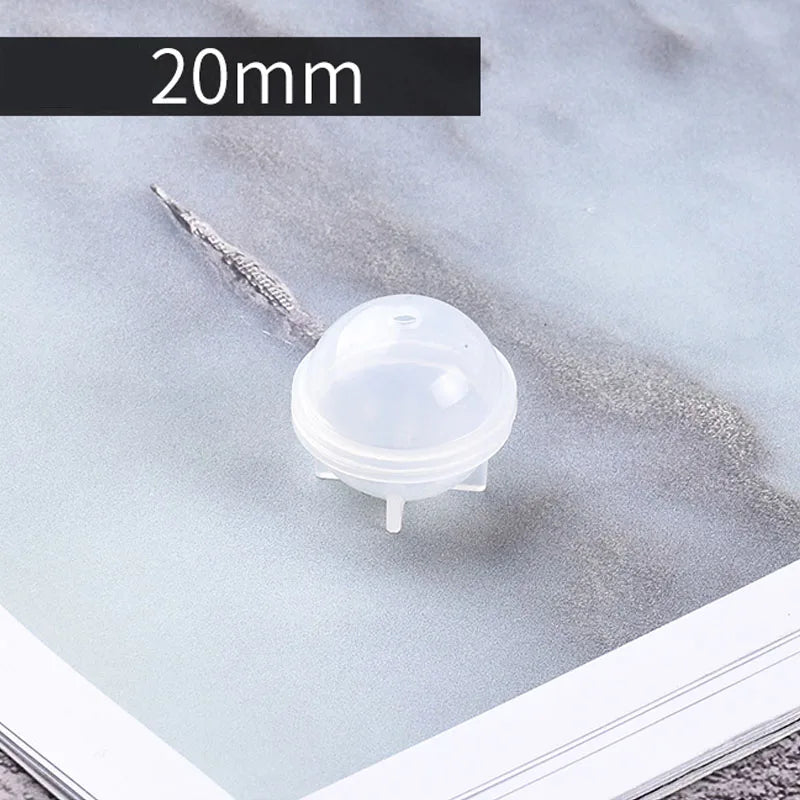 Sphere Silicone Resin Mold 20–100 mm (0.8–3.94 in) Round Clear Ball for UV & Epoxy Resin Crafts