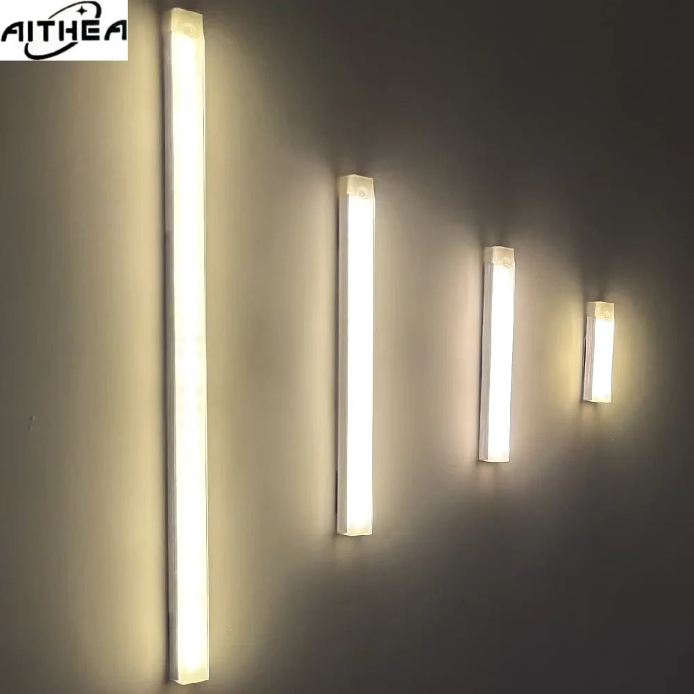 Rechargeable LED Motion Sensor Strip Light – Under Cabinet, Wardrobe & Bedside Cordless Night Light
