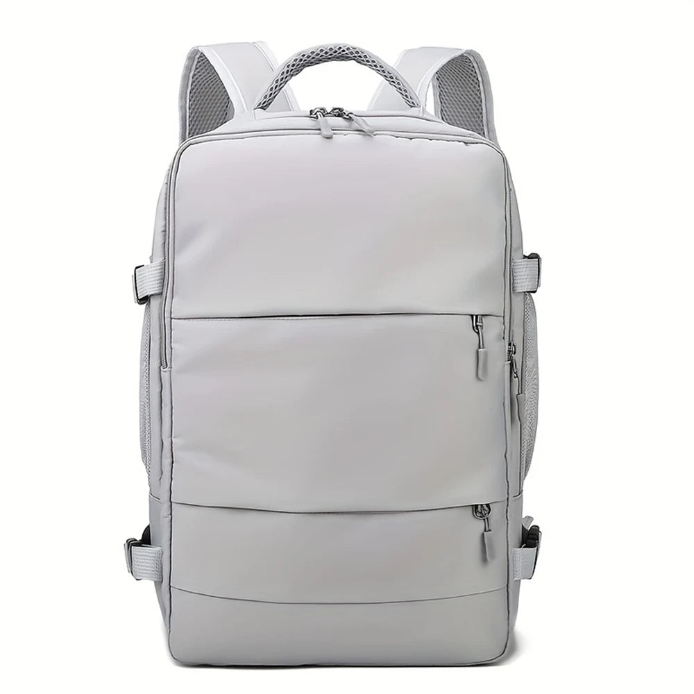 Spacious Travel Backpack – Multifunctional Carry-On with Luggage Strap, Casual Unisex Daypack