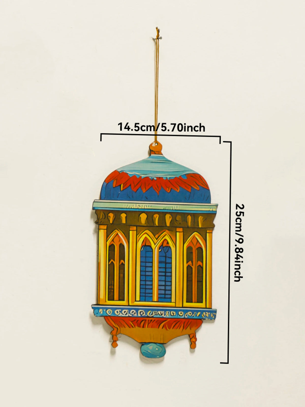 Ramadan Moon and Star Lantern Wall Decor with Tassel – Eid Mubarak Hanging Ornament for Muslim Festival Home Gift