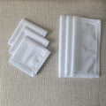6-Pack 25 cm (9.84 in) Cotton Lace Handkerchiefs – Thin Wedding & Home Decoration, Bag Accent, Solid Color
