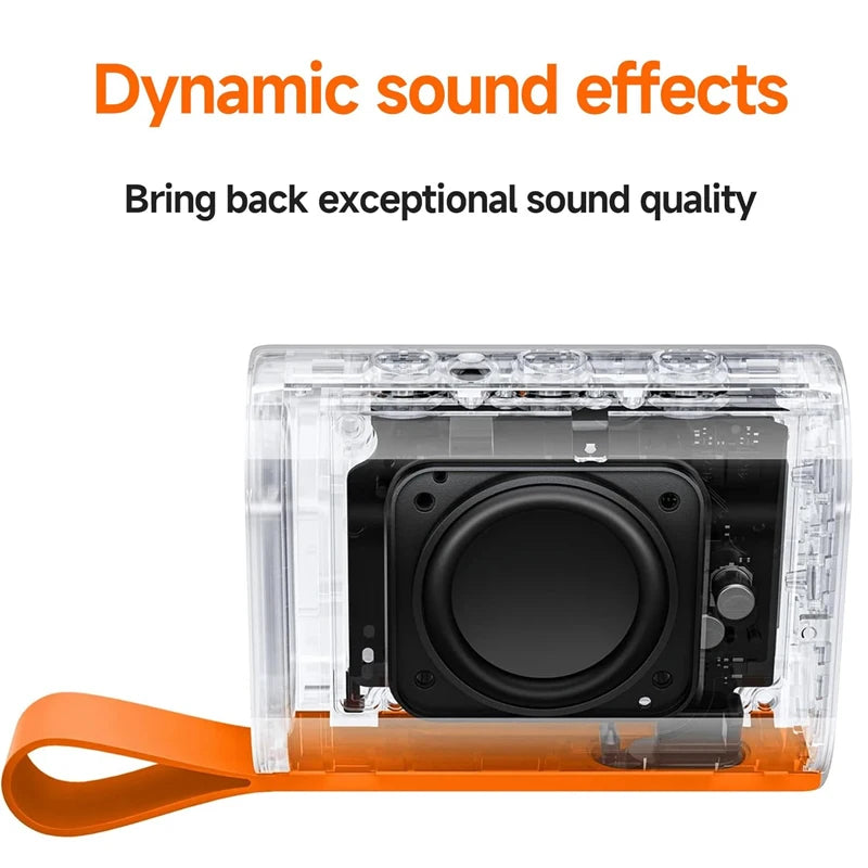 Portable IP67 Waterproof Bluetooth 5.4 Speaker, 1000mAh 10-Hour Battery, TWS Stereo, Built-in Mic
