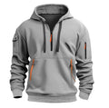 Men's Casual Sports Hoodie – Long-Sleeve Pullover with Sleeve Pocket & Drawstring, Spring/Autumn, Plus Size