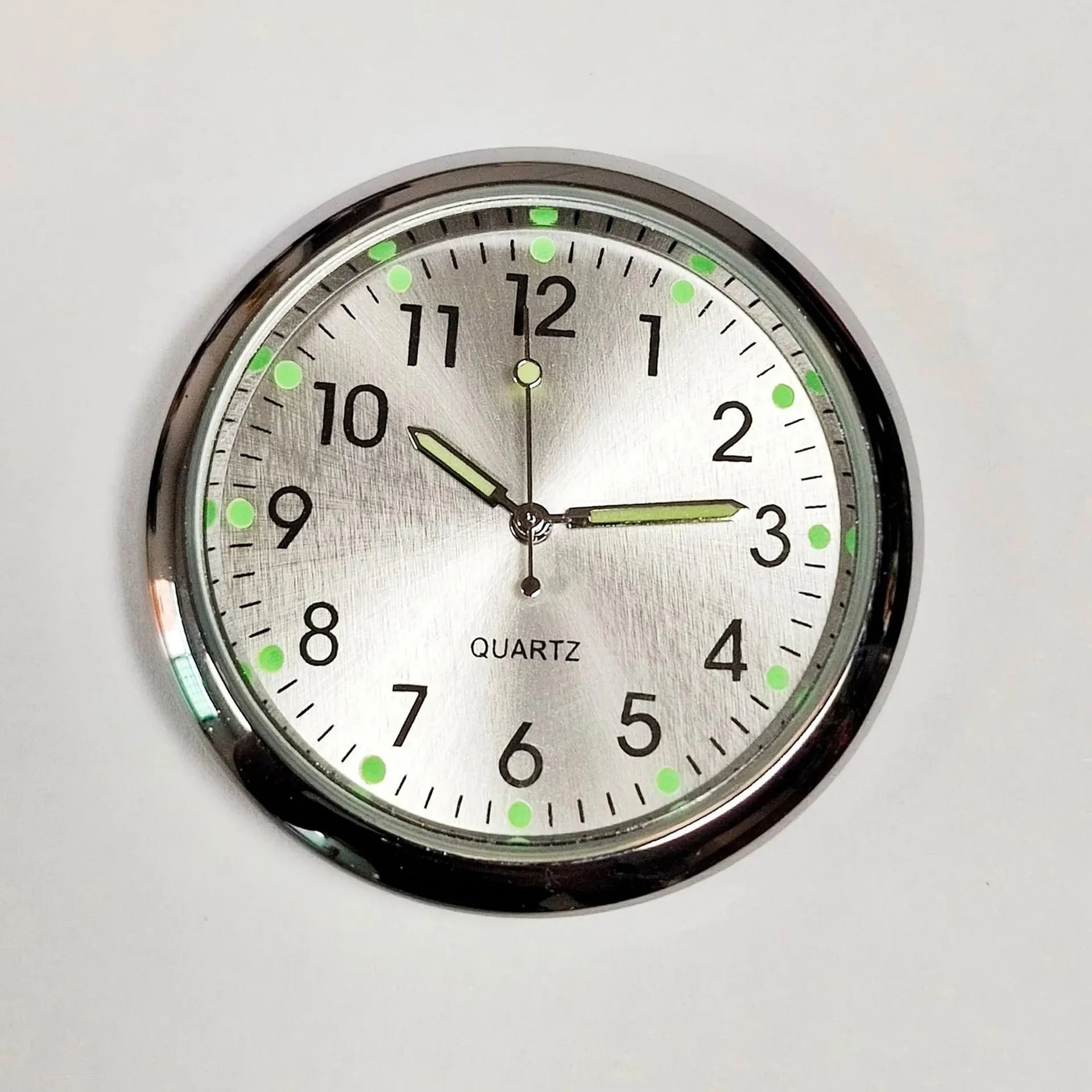 Luminous Mini Car Clock Stick-On Digital Dashboard Quartz Timepiece - 1.6 in (4 cm)