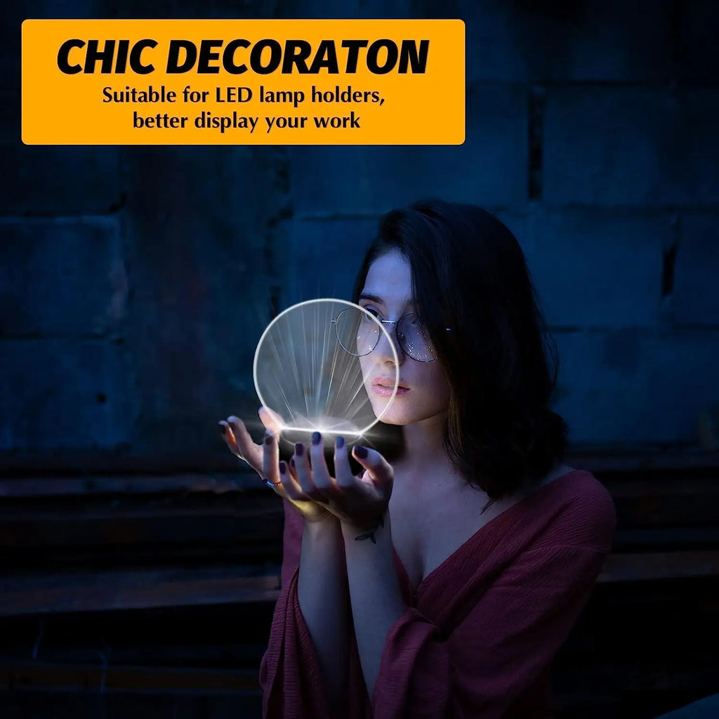 12-Pack 3D LED Acrylic Lamp Bases – 16-Color Remote & USB Light Stands for Acrylic Resin Displays