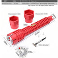 Multi-Functional Faucet Basin Socket Wrench - Chrome-Plated 4- and 6-Point Sink Nut Installation Tool