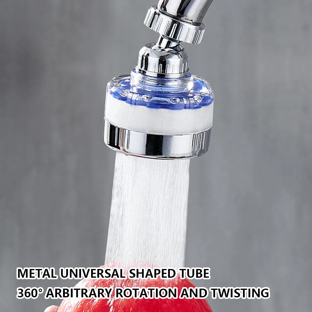 360° Rotating Faucet Water Filter Aerator Extender – Pressurized Kitchen & Bathroom Tap Purifier, Splash-Proof