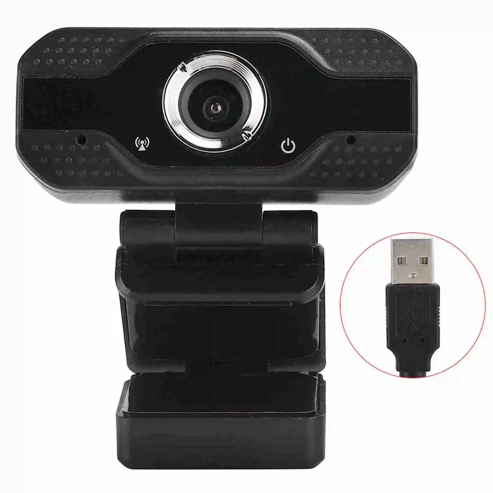 1080P USB Desktop Webcam with Microphone - 30FPS Full HD Plug-and-Play PC Camera for Online Classes & Video Calls