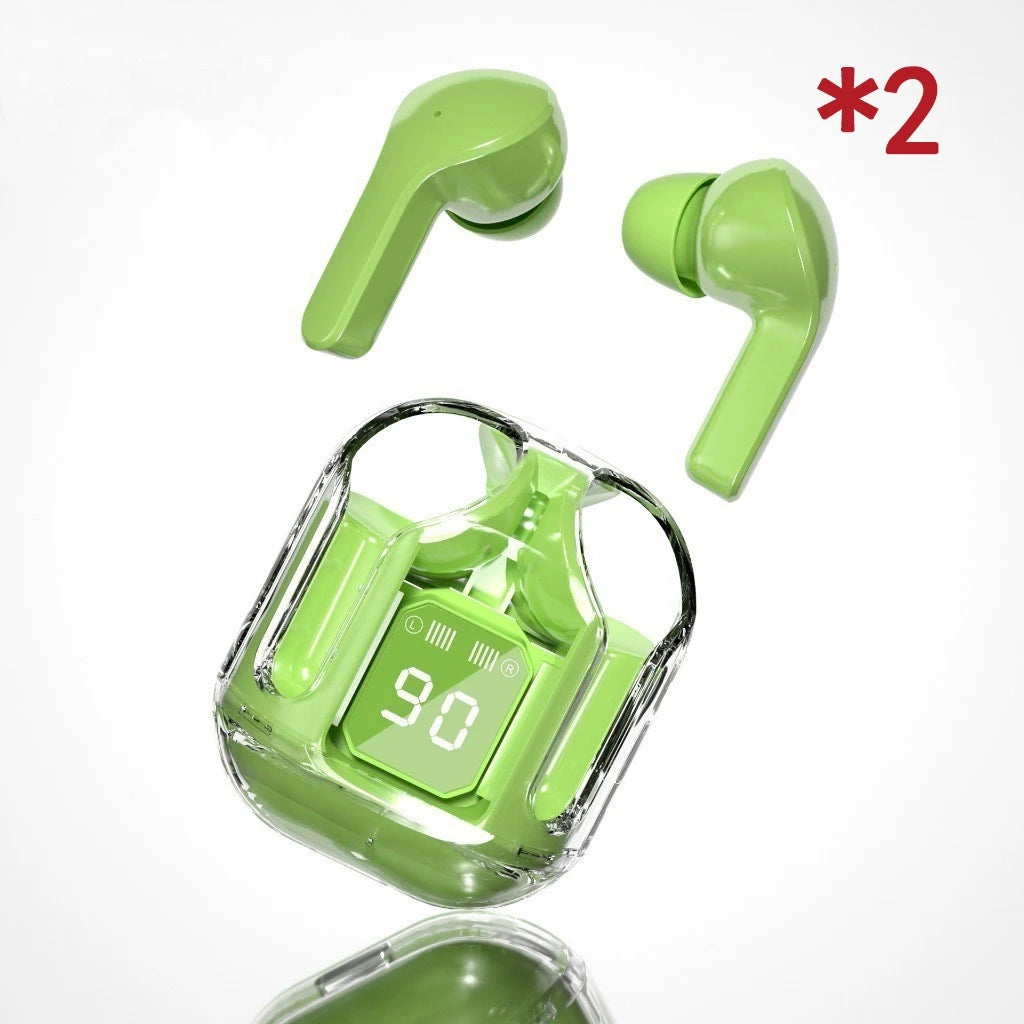 Bluetooth 5.3 TWS Wireless Earbuds with LED Light, Hi-Fi Stereo, Noise Cancellation & Touch Controls - Charging Case Included