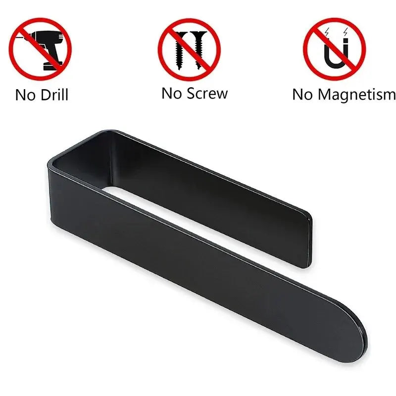 Self-Adhesive No-Drill Stainless Steel Towel Bar – Single Rod Wall Rack (9.1 in / 23 cm, 14.6 in / 37 cm)